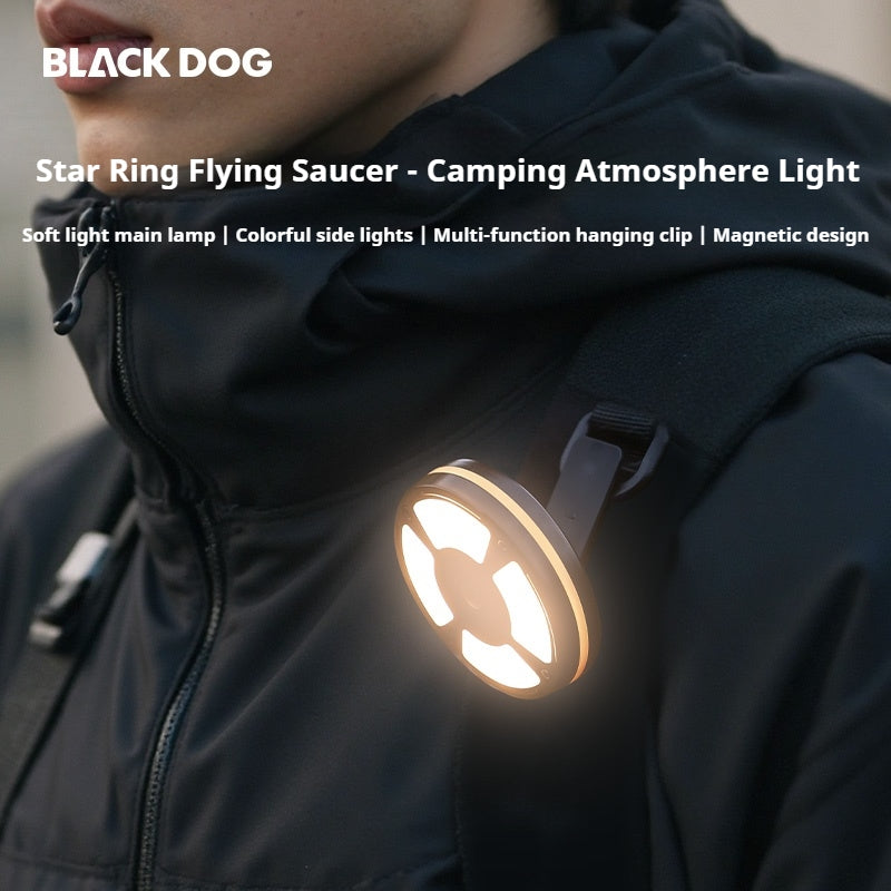 Blackdog UFO RING Camping Light Portable Ultralight Multifunctional Mini Atmosphere Hanging LED Emergency Lamp Decoration 1000mAh 4-18H Battery Life