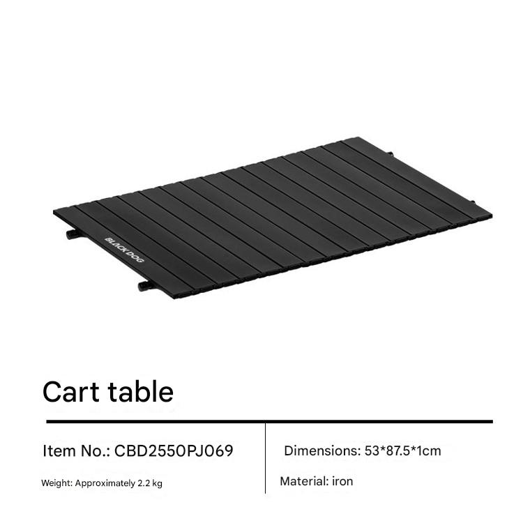 BLACKDOG CITY WALK Black Outdoor Trolley 100L Capacity 200kg Max Load All Terrain Thick Wheels with Brakes 600D Oxford Steel Frame Heavy Duty Camping Cart Wagon Carrier Black Dog