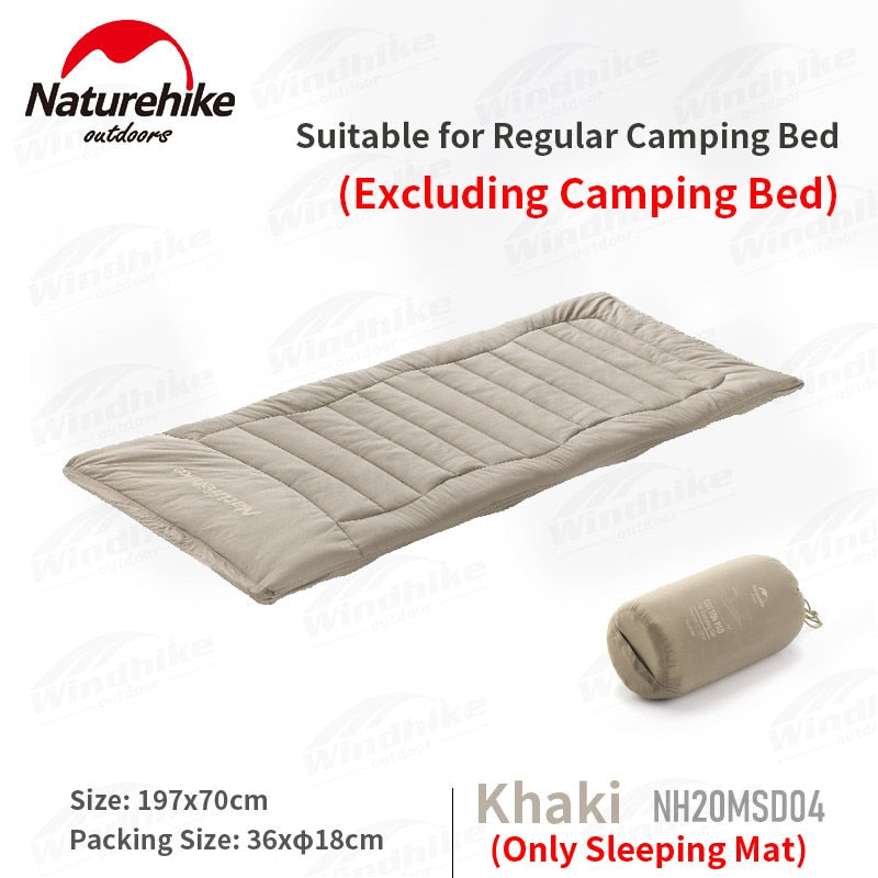 Naturehike Soft Cushion Folding Bed Cover Mat Pad Sleeping Cot Comfortable Cotton Add-on Foldable Mattress Outdoor Camping Ultralight Portable Warm