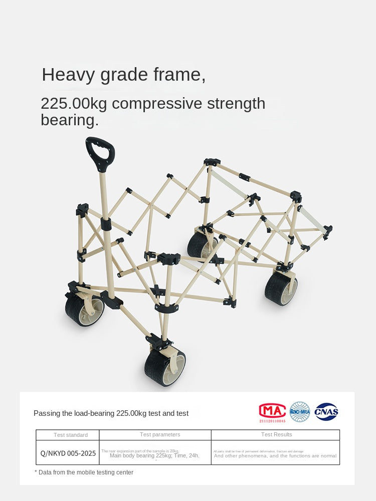 Naturehike RUBIK's CUBE PRO Camping Trolley Portable Foldable Outdoor Cart All Terrain Wheel Folding Wagon Up To 225kg Load 450L Capacity