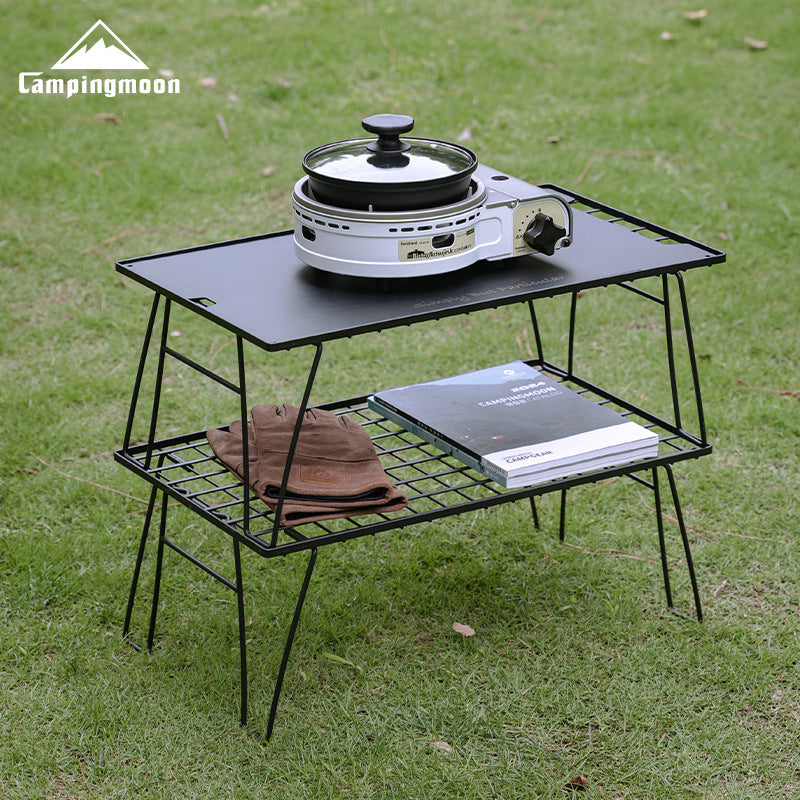 Campingmoon T-235 Series Modular Folding Table Portable Foldable Storage Multi-Purpose Stackable Table Easy To Setup Load Bearing 30kg Max Outdoor
