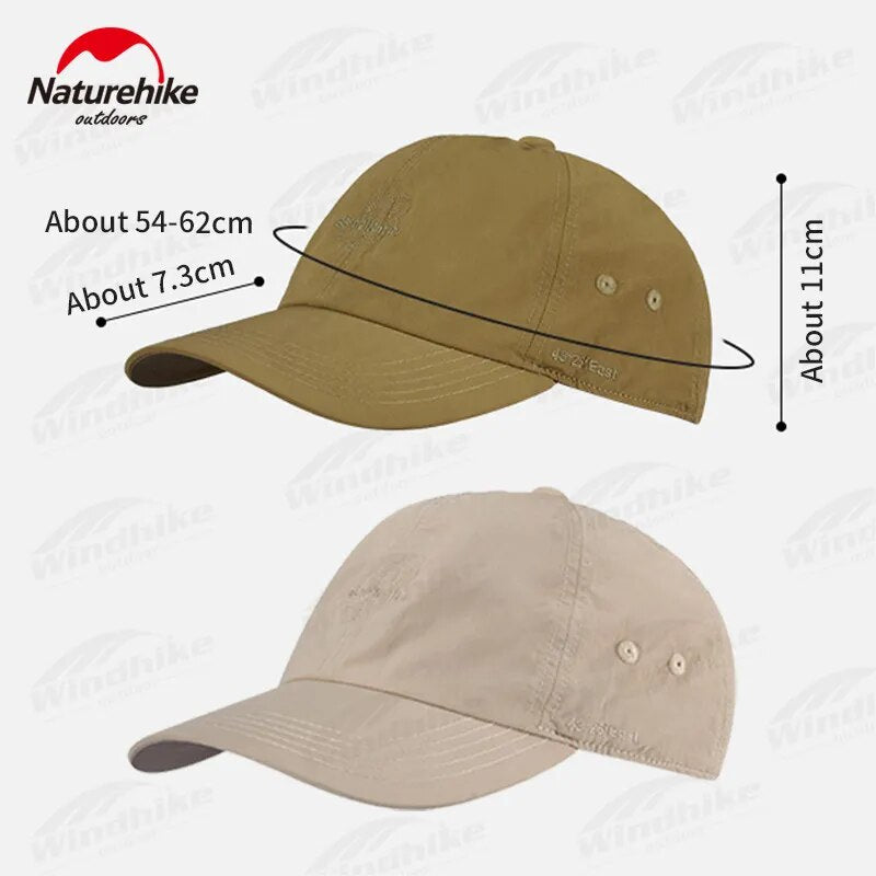 Naturehike Lightweight Sunscreen Peaked Cap Portable Lightweight UPF50+ Waterproof Travel Hiking Fishing UV Sun Protection Breathable Leisure Men and Women Unisex Baseball Bull Hat