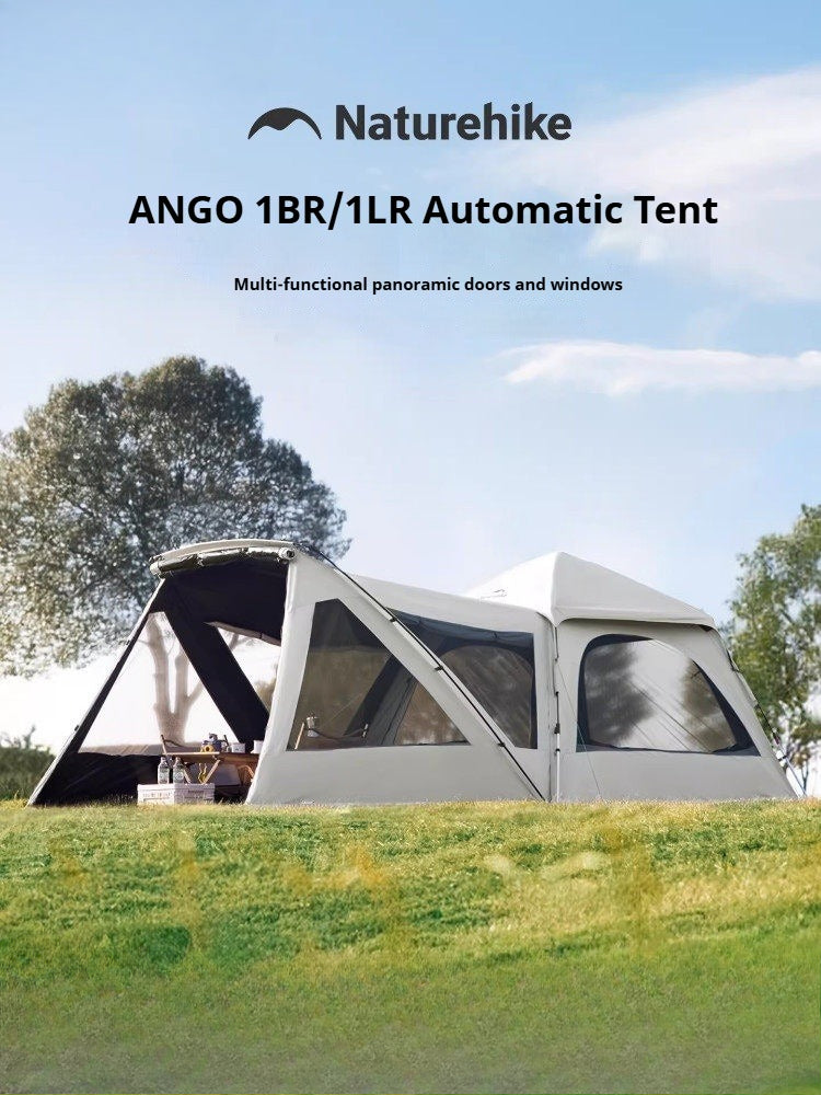 Naturehike ANGO 1BR/1LR Automatic Tent Fast Build Dome Style Tent Multiple Setting 1 Bedroom 1 Living Room for 4 Person Waterproof