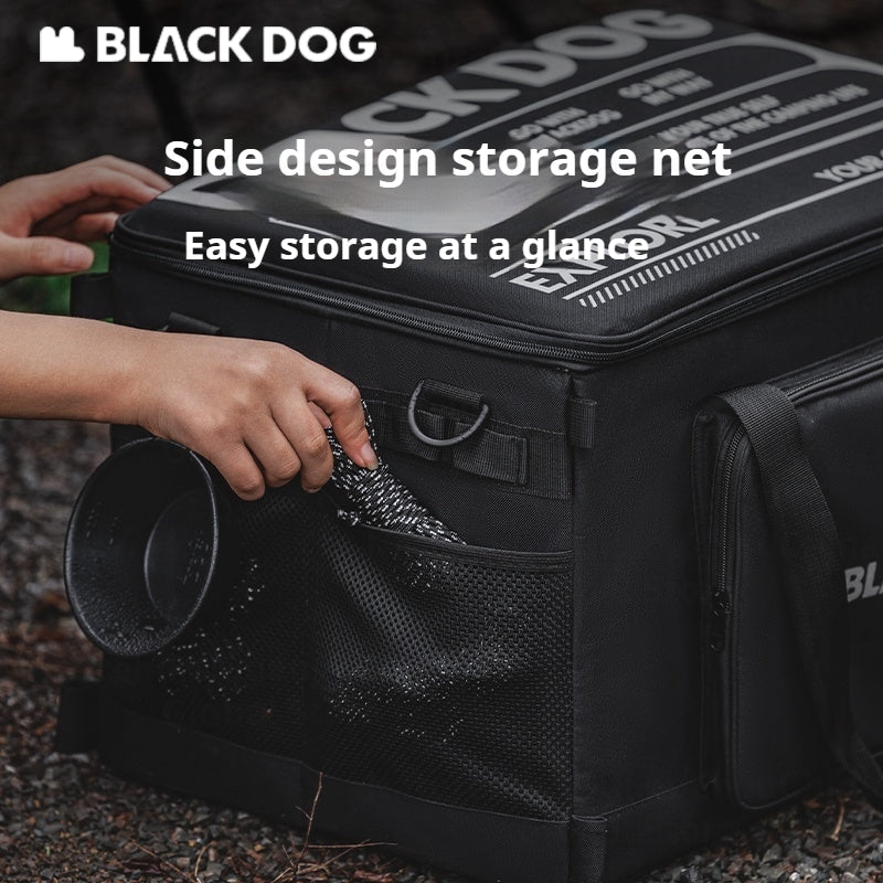 Blackdog Tactical Storage Bag Portable Foldable 51L Large Capacity Multifunctional Table Camp Gear Box Side Door Handbag Outdoor Camping Accessories 600D Oxford Cloth