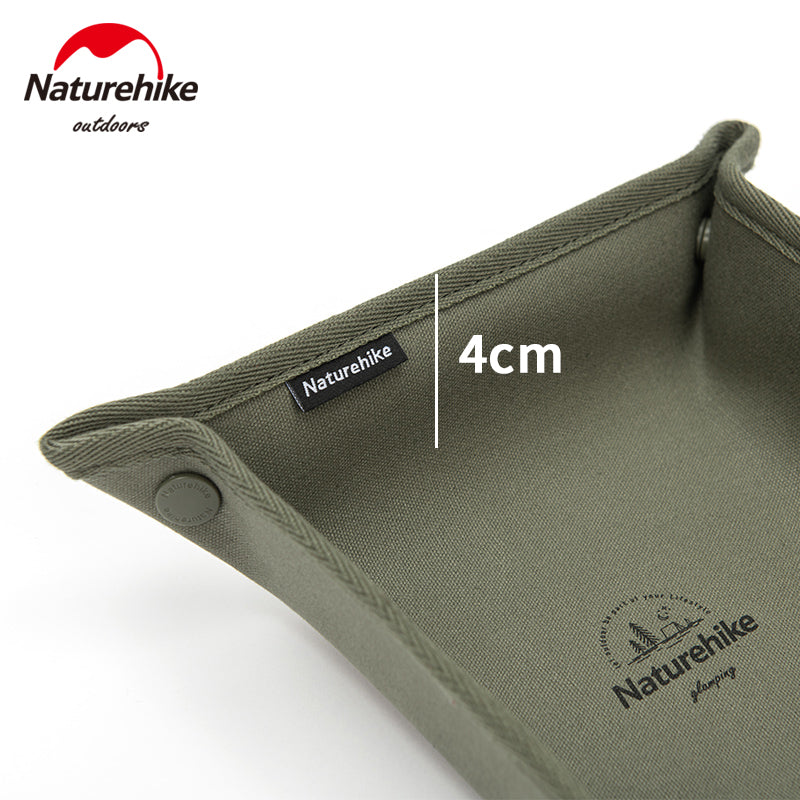 Naturehike Ultralight Portable Canvas Tray Outdoor Waterproof Plate Sundries Accessories Daily Necessities Foldable Storage Box Multi Scenario