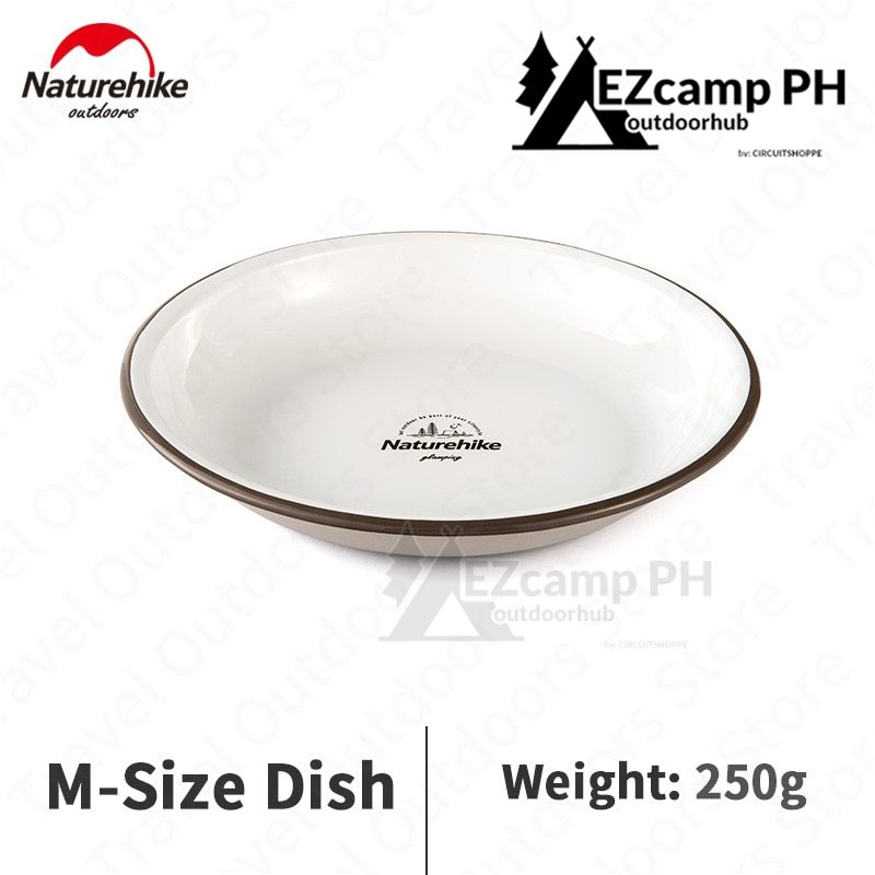 Naturehike Premium Enamel Coated Tableware Cup Dish Plate Bowl Coffee Mug Camping Outdoor Dinnerware Mug Glass Glazed Glossy Finish Elegant Utensil