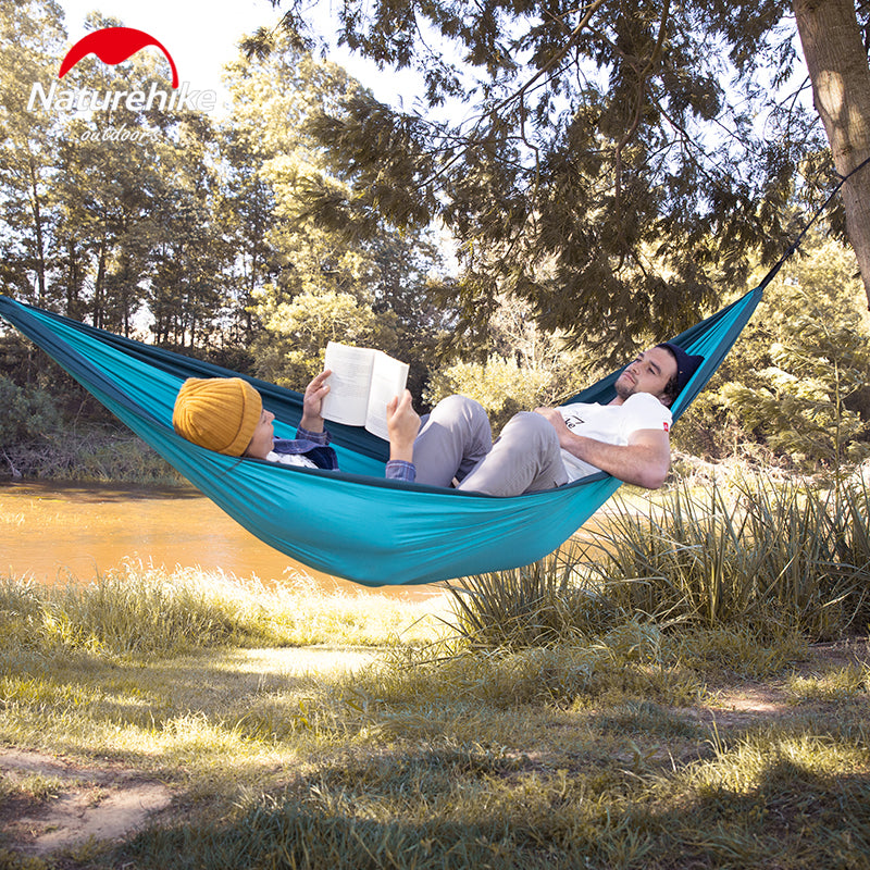 Naturehike LONE BOAT Ultralight Swing Hammock Series Upgraded 1 and 2 Person Adult & Children Tree Hanging Bed Camping 180kg Max Load 240T Nylon