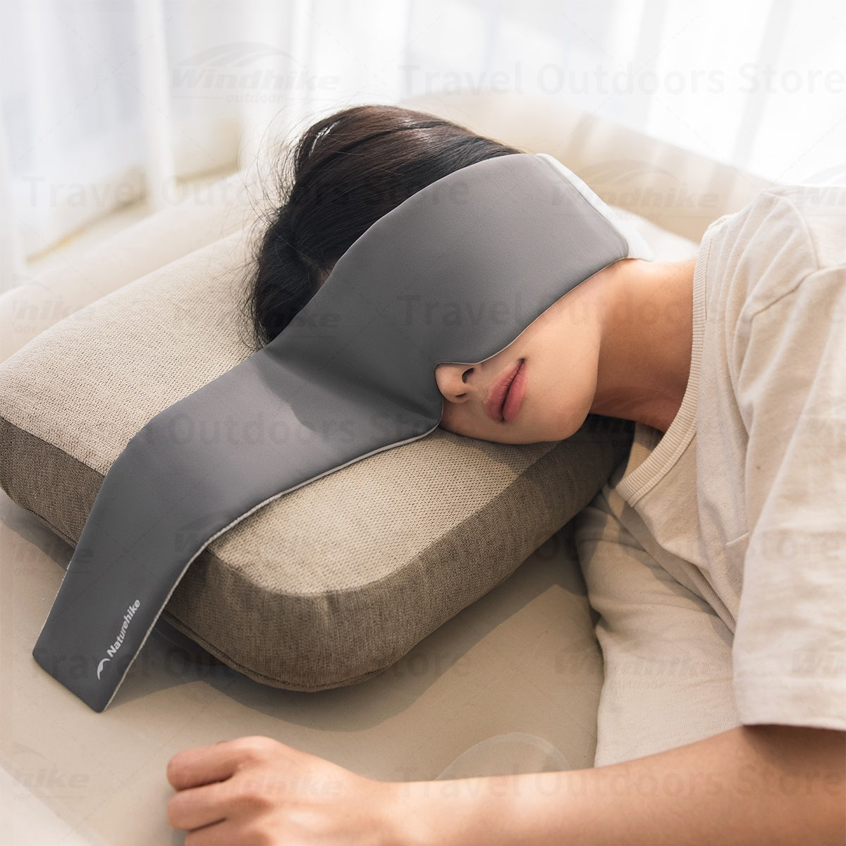 Naturehike Soft Padded Sleeping Mask Full Light Blocking Eyepatch Comfortable Wrap-Around Design Travel Sleep Eyeshade Home Outdoor Camping Rest
