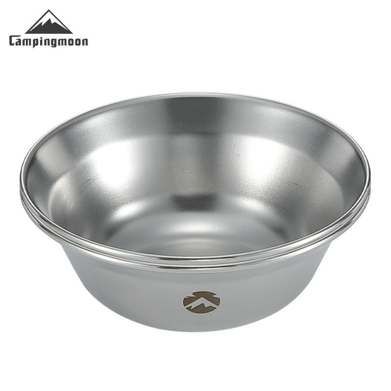Campingmoon Picnic Bowls Portable Lightweight Stainless Steel Camping Bowl Stackable Easy To Clean Anti-Corrosion Outdoor Camping Hiking
