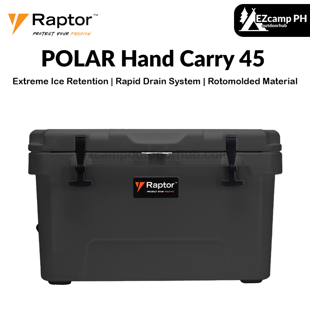 Raptor POLAR Hand Carry 45 45L Capacity Food Drink Ice Storage Chest Container Extreme Ice Retention Up To 5 Days Rotomolded Cooler Outdoor