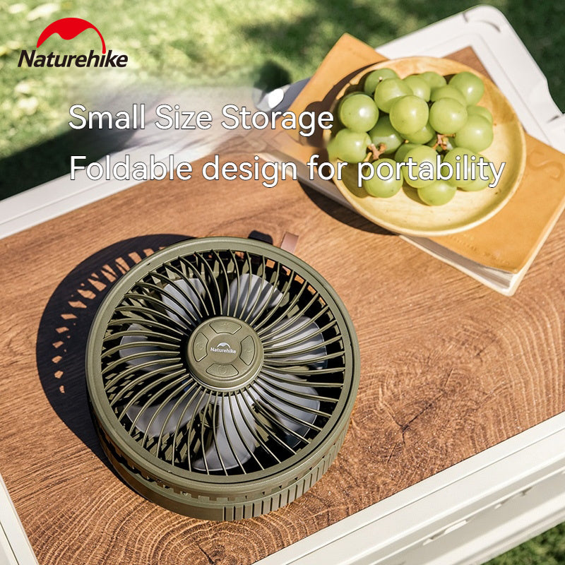 Naturehike Z Portable Camping Fan Rechargeable LED Light Hanging Desktop Outdoor Tent Fan