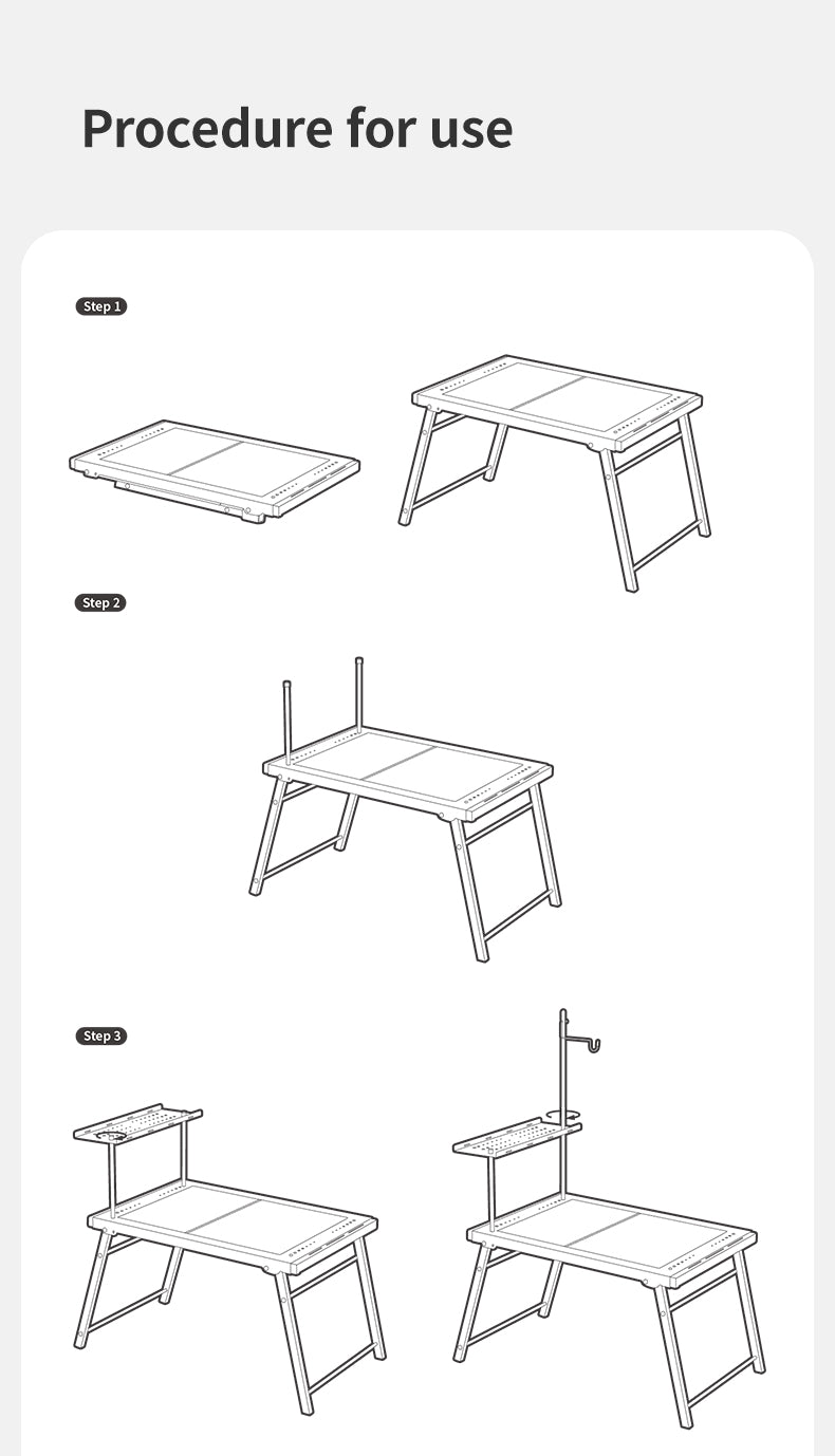 Naturehike IGT Two-Unit Table With Bag Modular Combinations Portable Collapsible Folding Square Table Camping Hiking Picnic Travel Heavy Duty Original Nature Hike