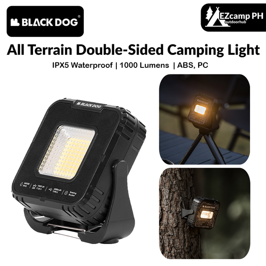 Blackdog All Terrain Double-Sided Camping Light Waterproof IPX5 Rechargeable Emergency Lamp 1000lm 5000mAh Long Battery Light Outdoor Lighting