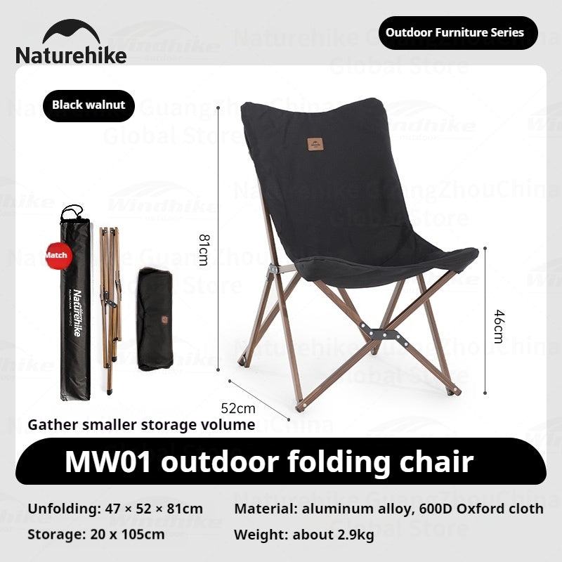 Naturehike Outdoor Folding Chair Portable Lightweight Wooden Chair Wear-resistant Light Wood Break Chair For Office Camping Beach Fishing Travel Seat