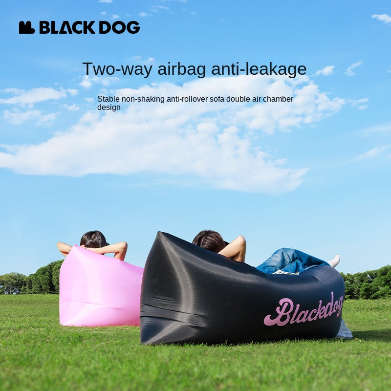 BLACKDOG Air Inflatable Lazy Boy Sofa Bed Outdoor Ultra-light Portable Air Matress Bed Tear-resistant Puncture-resistant Foldable Island Sleeping Pad Camping Hiking Travel Picnic Supplies Original Black Dog