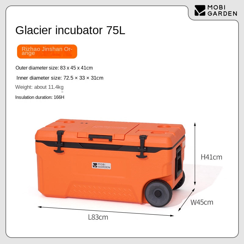 Mobi Garden GLACIER Incubator Cooler Series Multipurpose Storage Box 16/25/36/50/75L Capacities Up To 120H Hot & Cold Insulated Preservation Rotomolded Ice Drink Bucket