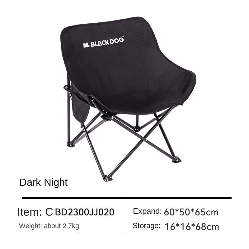 BLACKDOG FLOATING MOON PRO Foldable Black Chair Portable Folding Ultralight Stool Chair Camping Beach Fishing Picnic Travel Armchair 120kg Max Load
