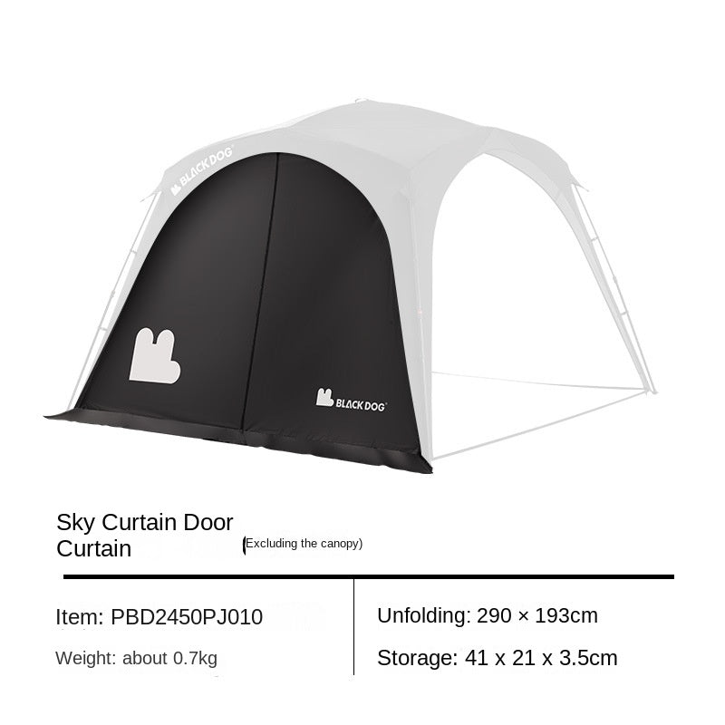 BLACKDOG by Naturehike DOME SKY Automatic Multiple Setting Canopy Tent Unlimited Connection Bedroom Awning Living Area Waterproof Outdoor Camping Vinyl Coated UPF100+ UV Sun Protection Black White Fast Build 4-12 Person Large Space Heavy Duty Shelter