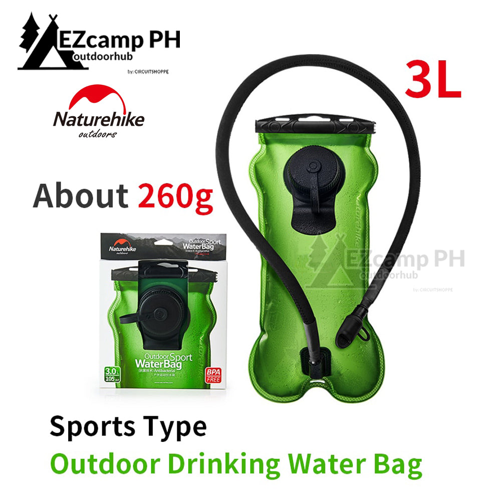 Naturehike 3L Cycling Sport Water Bladder Hydration Bag Pack 250g Outdoor Hiking Portable Water Backpack Foldable PEVA Sports Running Hike