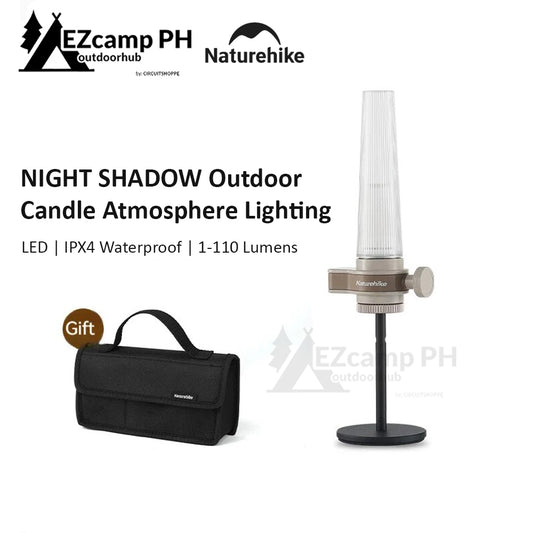 Naturehike NIGHT SHADOW Candlelight LED Outdoor Atmosphere Lighting Lamp Aesthetic USB Charging 1-110 Lm Ambient Light IPX4 Waterproof Candle Lantern