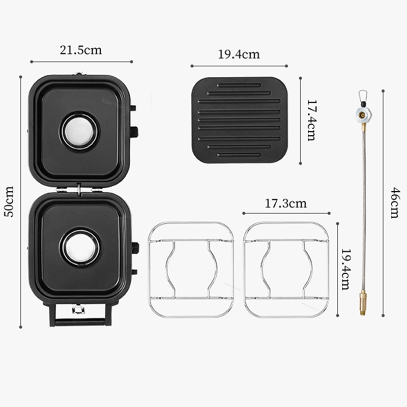 Naturehike Dual Firepower Folding Gas Stove Portable Lightweight Double Butane Gas Burner Stove Outdoor Camping 2300W High Fire Power Screw Type Isobutane Fuel Type Nature Hike