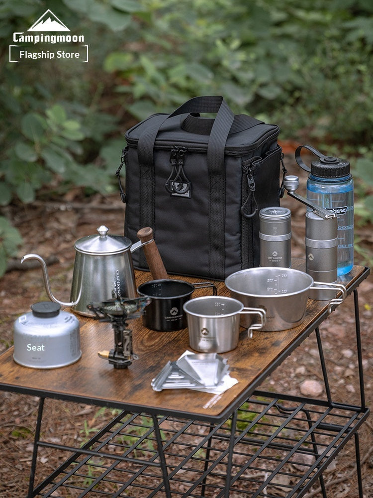 Campingmoon Propane Gas Storage Bag Portable Lightweight Multi-tool Canister Bag Small Stove Gas Outdoor Coffee Equipment Camping Cookware Kitchenware