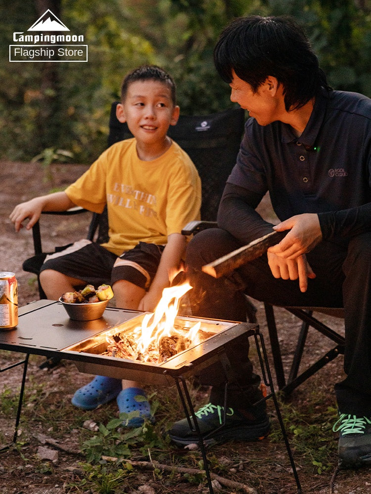 Campingmoon UG-1 1 Unit IGT Charcoal Grill Portable Folding Multi-Scene Integrated Griller Table Stainless Steel Outdoor BBQ Equipment With Bag