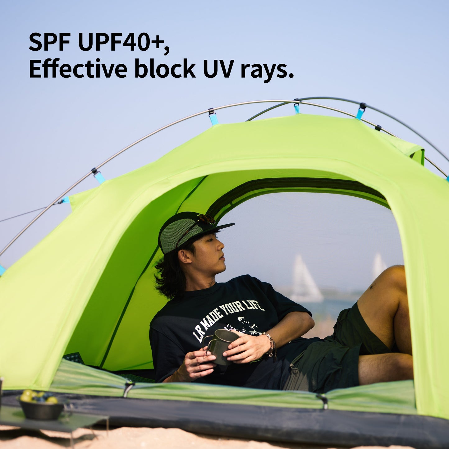 ( MINOR FLAW ) Naturehike P Series Single Deck Tent Portable Ultralight Foldable Single Layer 1-2 Persons UPF 40+UV Resistant Waterproof Camping Outdoor Mountaineering Hiking Family Heavy Duty Original Nature Hike