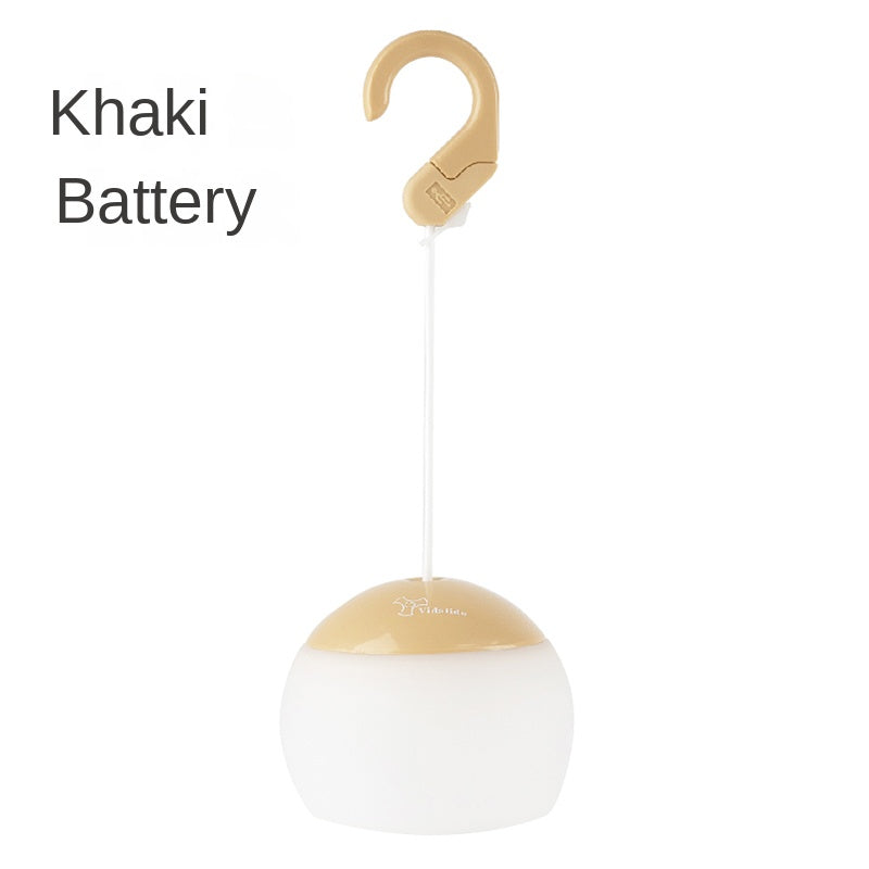 Vidalido Hanging Lamp Outdoor Portable Ultralight Atmosphere Ambient LED Warm Light Lantern Waterproof USB Charging Camping Travel Tent Lighting ABS TPR