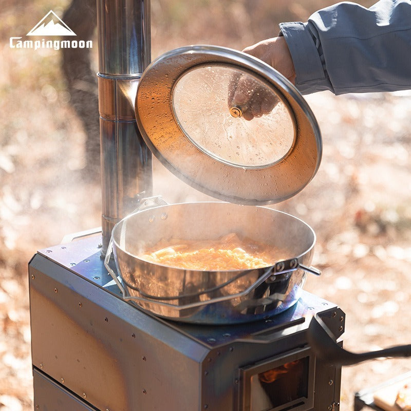 CAMPINGMOON CC-26 Hot Pot Multipurpose 3.4L Large Capacity Open Flame Universal Induction Cooker Glass Cover Outdoor Camping Cookware Kitchenware
