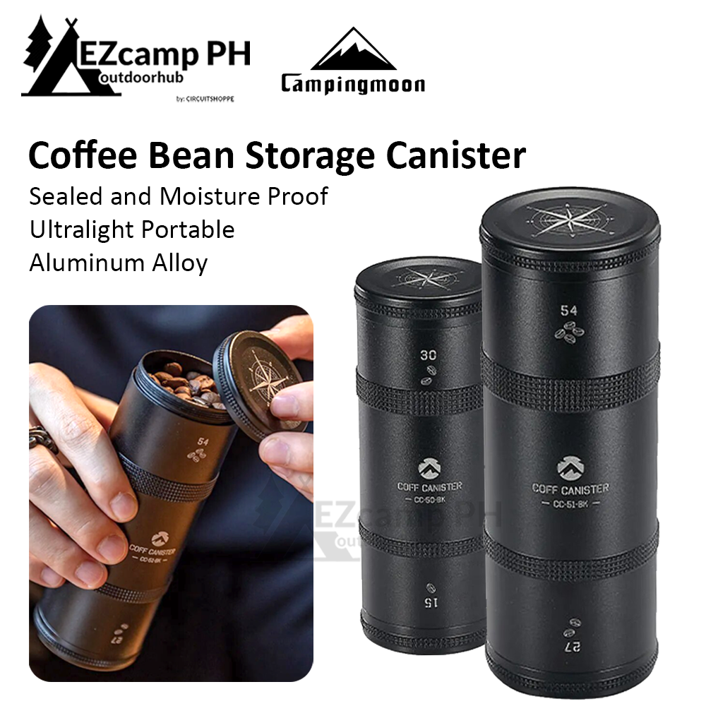 CAMPINGMOON Coffee Bean Storage Canister Moisture Proof Ultralight Aluminum Alloy Tea Leaves Sealed Jar Container Can 2 Layer Bottle CC-50 CC-51