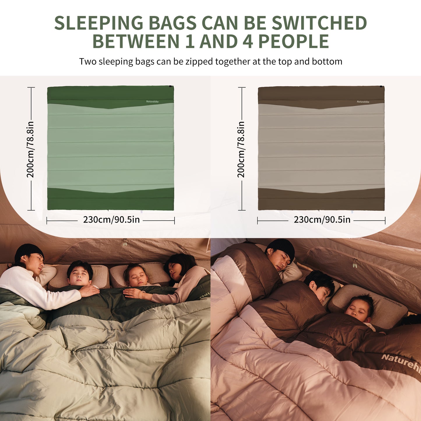 Naturehike YC300 Square Envelope Sleeping Pad Portable Lightweight Extra Wide Comfortable Widened Mattress Cotton Outdoor Camping