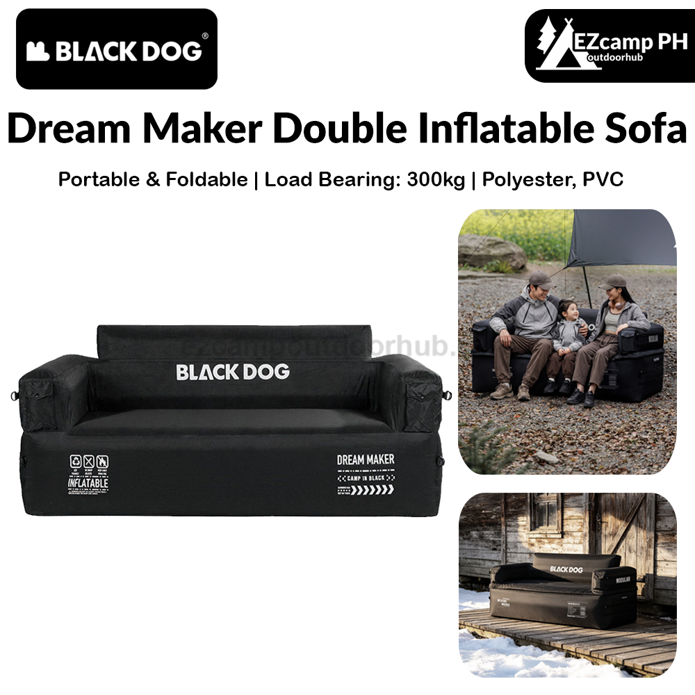 BLACKDOG Dream Maker Double Inflatable Sofa Portable Lightweight Quick Inflation Deflation Widened Load Bearing Up To 300kg Outdoor Camping Travel