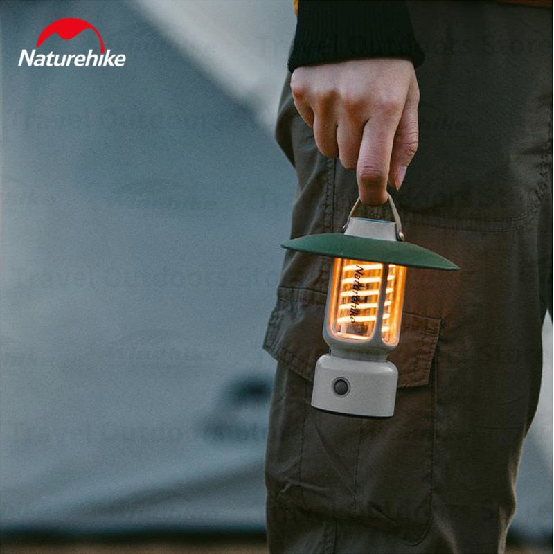 Naturehike STAR SHOWER A Small Atmosphere Night Light USB Charging LED Lantern IPX4 Waterproof Tent Hiking Camping Lamp 4.5-12H Rechargeable Battery