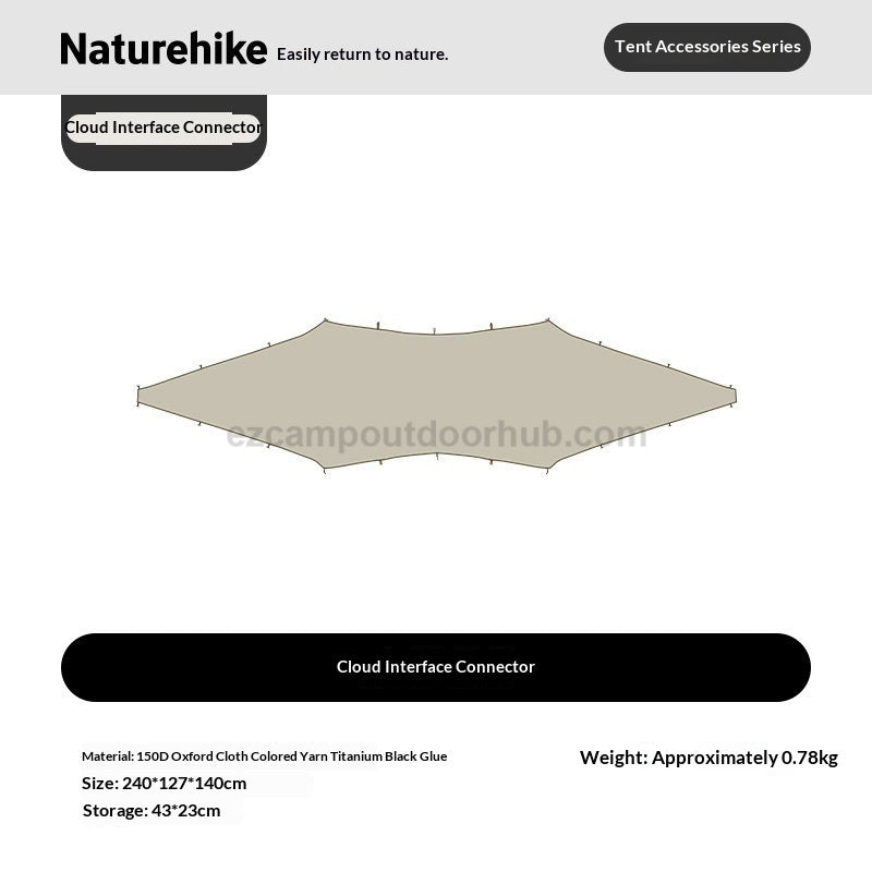 Naturehike VILLAGE 13 NEO Automatic Tent Cabin Style Multiple Settings Tent 1 Bedroom 1 Living Room Ti Black Coated Sunscreen 6 Person Outdoor