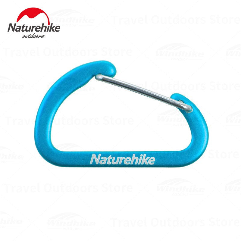 Naturehike Outdoor Tent Accessories Carabiner Fast D Shape Camping 4cm Aluminum Hook Camping Tent Keychain Hang Hanging Tool Equipment Key Chain