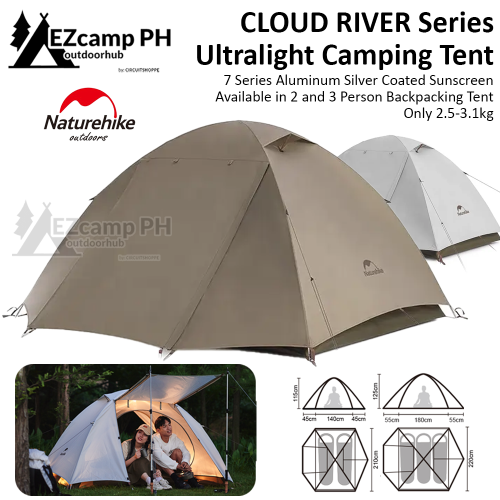 Naturehike CLOUD RIVER 2/3 Person Ultralight Camping Hiking Tent
