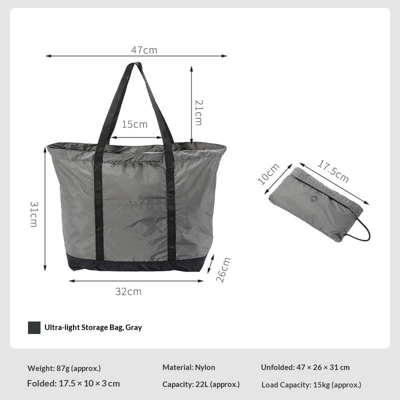 Campingmoon B-86 Portable Ultralight Foldable Storage Bag Self-Storing Camping Travel Carry Tote