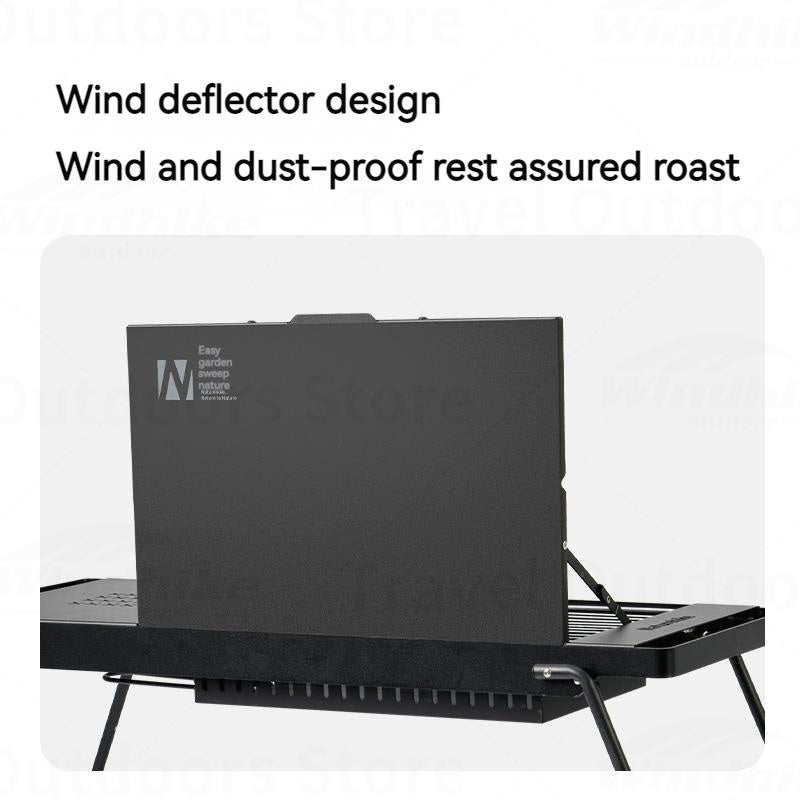 Naturehike Mini BBQ Table Outdoor Portable Lightweight Folding Tabletop Grill Multi-Function With 2 Speed Adjustable Fire Desktop Burner Table Heater Camping Hiking Picnic Barbecue Beach Travel Heavy Duty Original Nature Hike