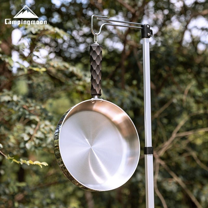 Campingmoon Steel Frying Pan Multipurpose Universal Induction Cooker Detachable Handle Uncoated Deep Frying Pan Camping Outdoor Kitchenware Cookware