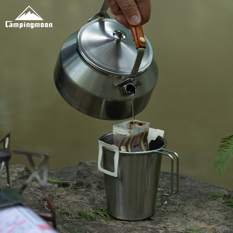 Campingmoon S520 Stainless Steel Cup 500ml Hanging Handle Hot Cold Coffee Tea Sierra Camping Mug