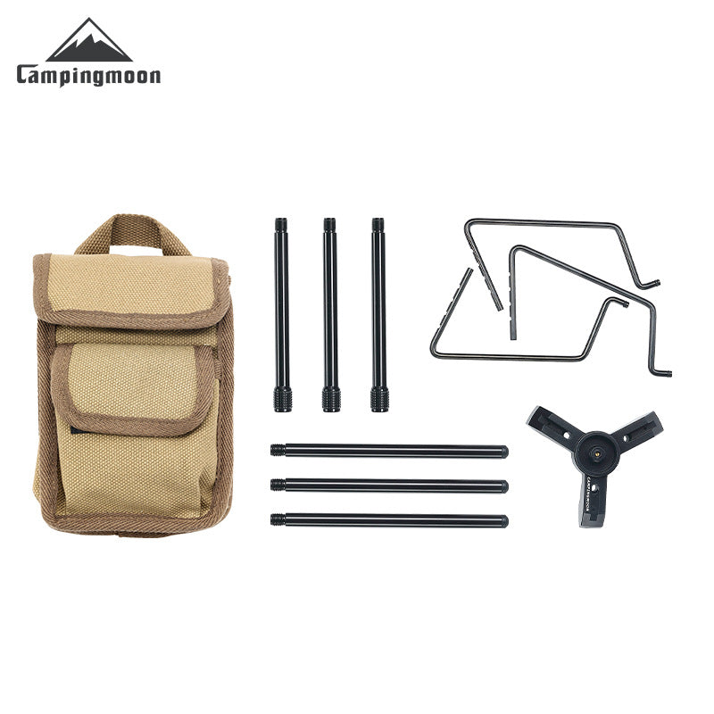 Campingmoon Portable Camping Stove Tripod Stand Aluminum Alloy Gas Canister Support Rack Bracket