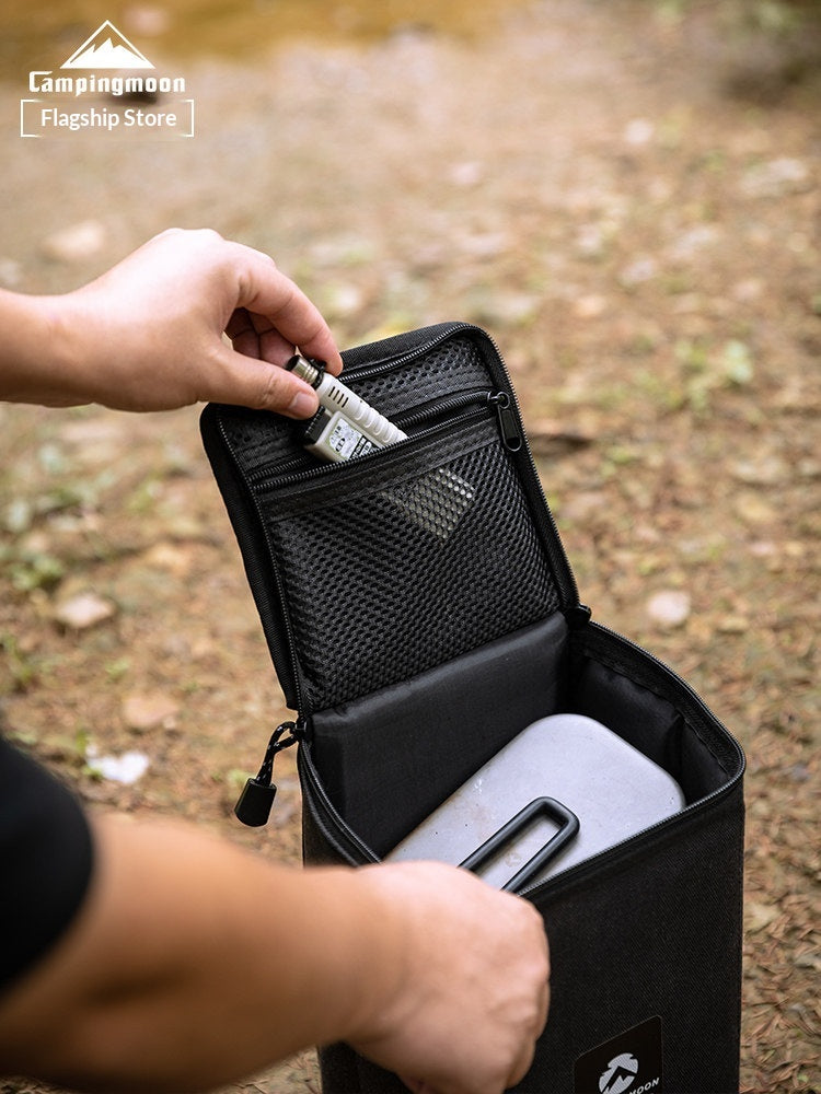 Campingmoon Lighting Storage Bag Multifunctional Large Canvas Lighting Tote Bag Lantern Gas Lamp Shockproof Bag Stove Flat Gas Canister Outdoor