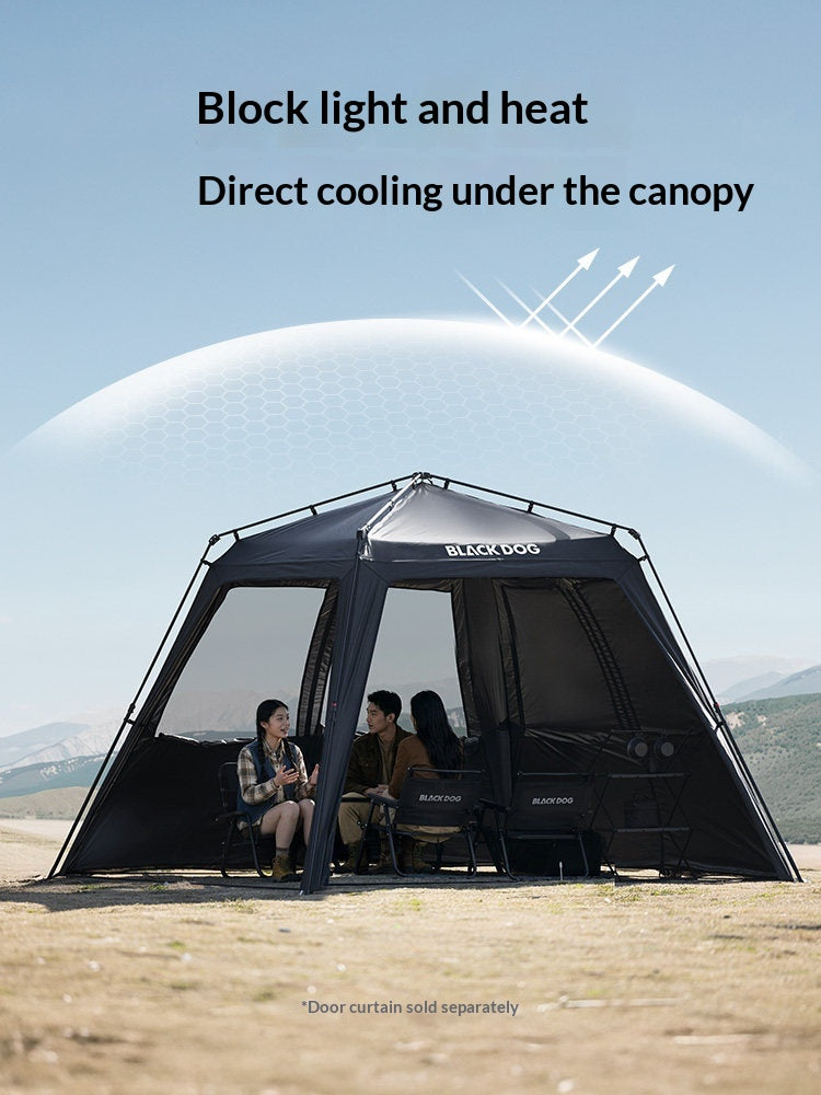 Blackdog DOME SKY Lite Automatic Tent Portable Fast Build Modular Tent Tarp Canopy Waterproof Black Vinyl Coated Sunscreen 9m² Shade Area Outdoor