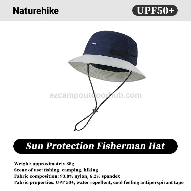 Naturehike Sun Protection Fisherman Hat Portable Lightweight Bucket Caps Panama Hat Camping Hiking Anti-UV Sun Caps Fishing Trekking Water Resistant