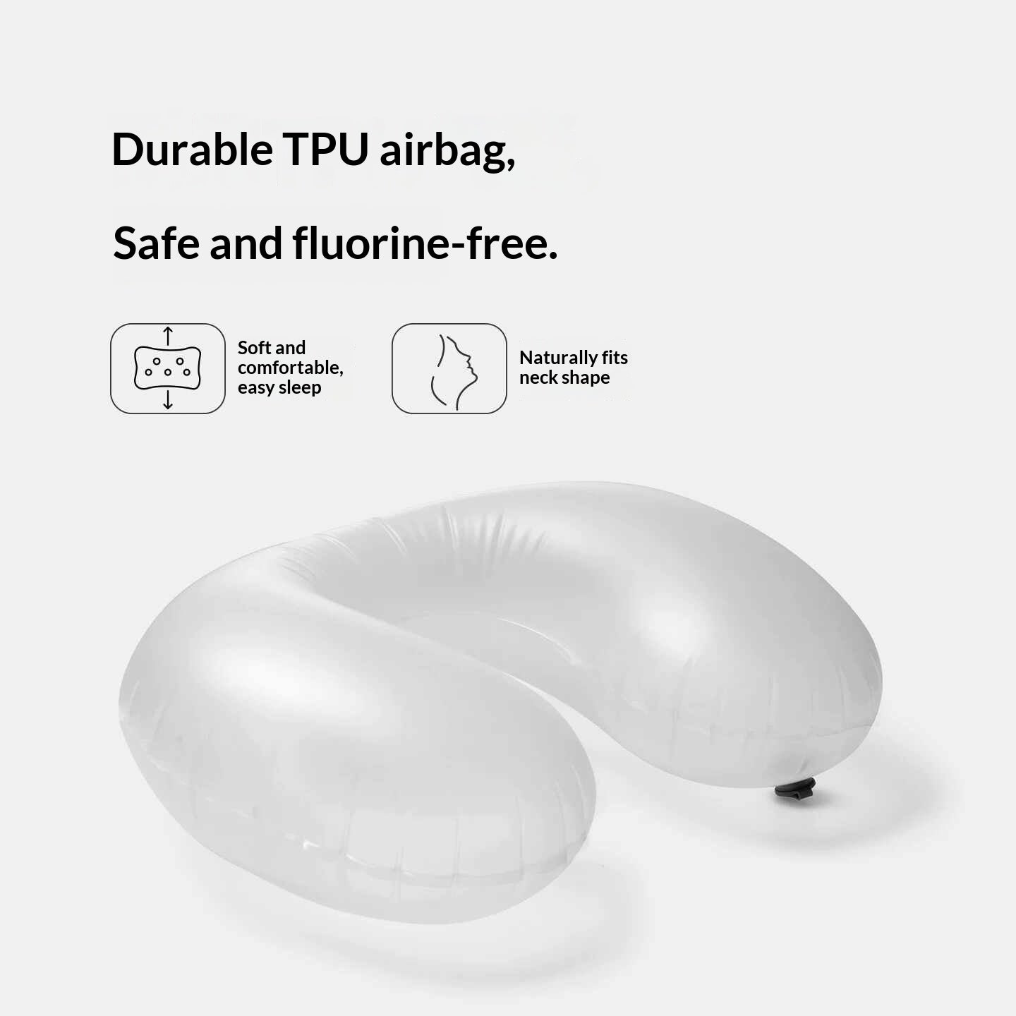Naturehike Light Cloud Inflatable Neck Pillow Portable U-Shaped Travel Pillow Strong Air Support Soft And Comfortable Sleeping Pillow Outdoor Camping