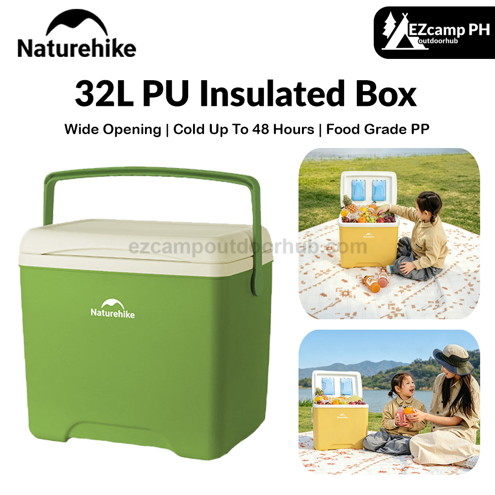 Naturehike 32L PU Insulated Box Portable Food-Grade Large-Capacity Cooler Chest Cold And Hot Up To 48H Food Drinks Ice Outdoor Camping