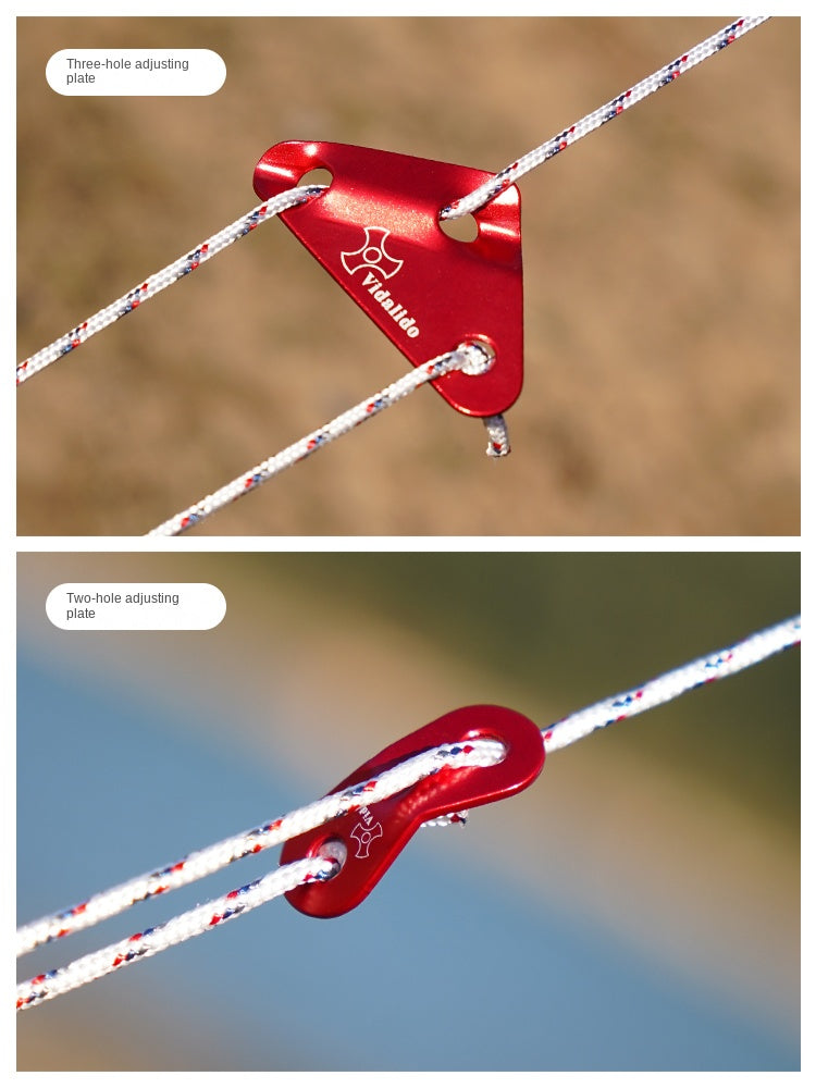 Vidalido Wind Rope Buckle Tensioner Portable Ultralight Tension Adjuster Guy Lines Anti-Slip Plate Outdoor Camping Tent Tarp Canopy Awning Accessories