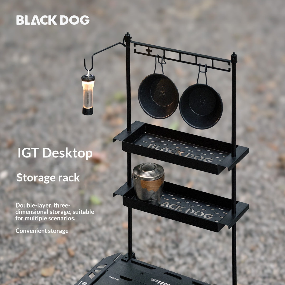Blackdog Universal IGT Storage Rack Shelf Outdoor Camping Modular Table Add on Accessories