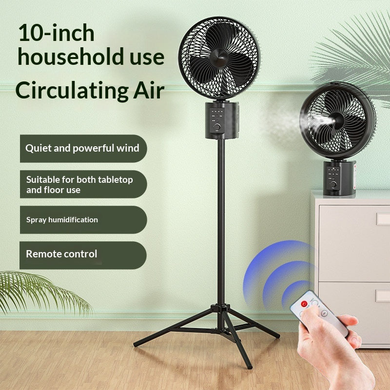 ATEnge Oscillating Rechargeable Fan w/Remote Super Strong 7 Speeds 2 in 1 Unique Design 10 Inch Cordless Battery-Operated Fan Outdoor Opolar Roccia RF66
